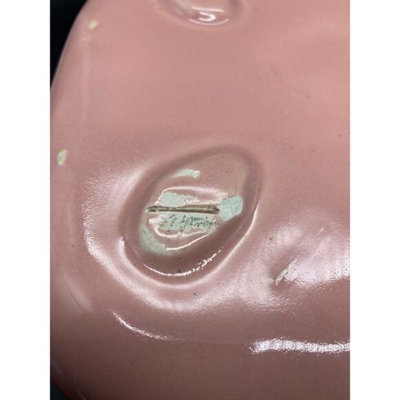 Vintage Dusty Rose Rounded Square Low Profile 80s planter Style of Haeger - Picture 5 of 7